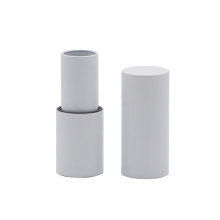 Tubo de contenedor de lápiz labial magnético cosmético blanco cilindro